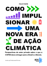 capa - Policy Paper Como Impulsionar uma Nova Era de Ação Climática